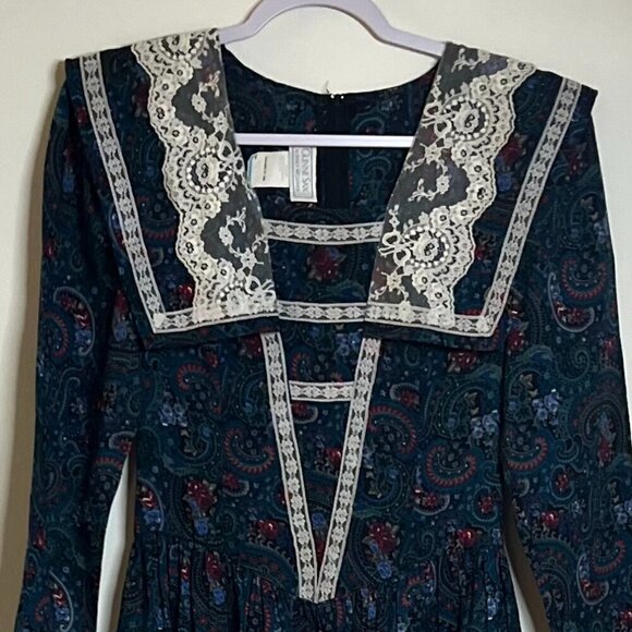 Gunne Sax Dresses & Skirts - Vintage GUNNE SAX JESSICA MCCLINTOCK Prairie Ditsy Floral Paisley Dress Size 9